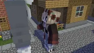 Giantess growing battle (Minecraft giantess animation #43)