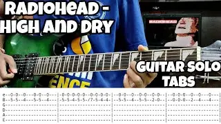 High and Dry | Radiohead | Guitar Solo Tabs | Guitar Cover | lesson | Guitar Tutorial | Tabs