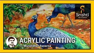 Peacocks | Painting Progression | YouTube Shorts