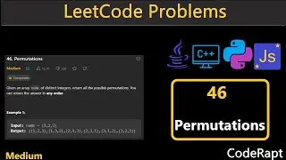 Permutations | Leetcode Q.46 | Python | C++ | Java | JavaScript | Leetcode Daily challenges