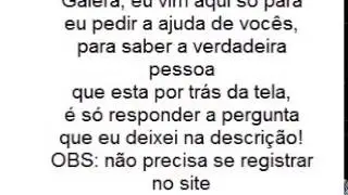 PERGUNTA URGENTE!
