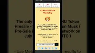 FLOKI INU Presale,1 day left join now!
