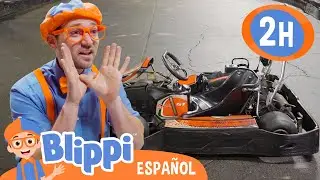 Diversión en la pista de Go Karts con Blippi | Blippi | Moonbug Kids - Parque en Vivo!