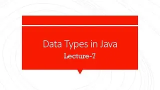 Data Types in Java