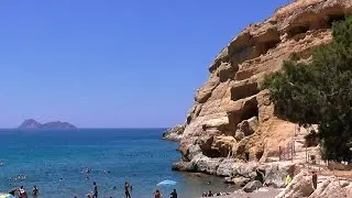 GREECE. CRETE. Agia Galini.Matala.