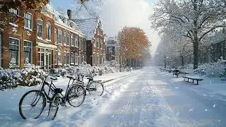 Enchanted Winter Nights: Gentle Snowfall, Whispering Winds, Cozy Frosty Ambiance for Deep Relaxation