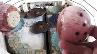 ♥ Glaze Fire~Blue Moon Power Outage! -Twice Fired Kiln Opening-Mayco Amaco Label clues to 