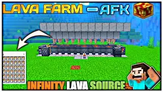 Bast AFK Lava Farm In Minecraft Pocket edition 1.20 || Infiniti Lava Source