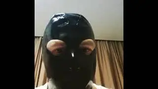 Fetish black latex mask