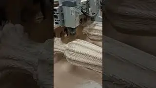 Изготовление фигурной ножки из МДФ  на 4-х осевом станке с ЧПУ #cnc #чпу #дерево #мдф