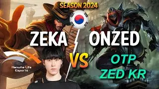 HLE Zeka vs Onzed - Zeka TWISTED FATE vs OTP ZED KR - Patch 14.9 KR Ranked MASTER | lolrec