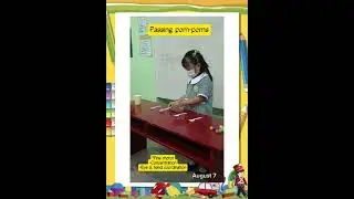 Preschool Activity - Passing Pom-poms