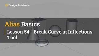 Autodesk Alias Basics Tutorials 54 - Break Curve at Inflections Tool