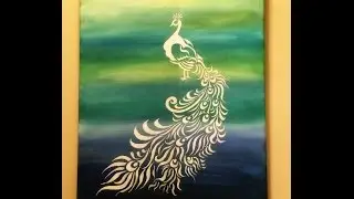 Speed Painting  - Multicolour Abstract Peacock Painting