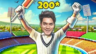 I Hit *DOUBLE CENTURY* in My First TEST MATCH EVER!🔥- CRICKET 24 CAREER MODE #3