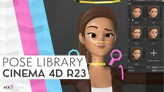 Pose library faces | Cinema 4D r23 s24 | character animation faces | Tutorial