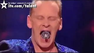 Человек проглотил кольцо судьи и съел лампочку в шоу Britain's Got Talent #HD
