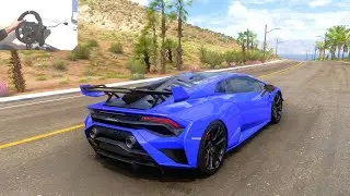 Lamborghini Huracan Tecnica - Forza Horizon 5 ( steering wheel gameplay )