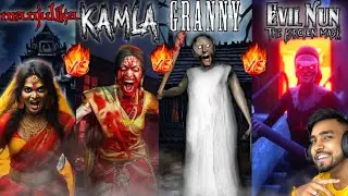 KAMLA VS GRANNY VS  VS MANJULIKA VS EVIL NUN 🔥|  FULL FUNNY GAMEPLAY NI HINDI
