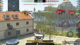 World of Tanks мобильные танки наказываю  1против 5 жесть!!!