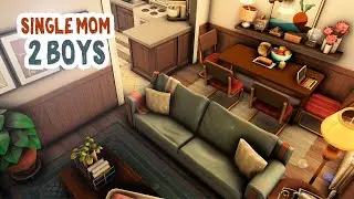 Single Mom Raising Two Boys || The Sims 4 Apartment Renovation: Speed Build