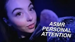 ASMR BRUSHING YOUR FACE | personal attention and inaudible whispering
