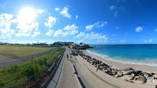 Morning walk at Maho Beach SXM 360