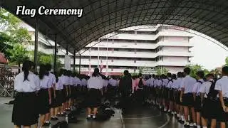 Thailand Flag Ceremony and Buddist Prayer @ School