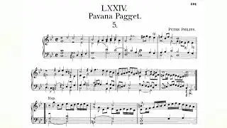Peter Philips - Pavana Pagget FVB 74 (Fitzwilliam Virginal Book Vol. 1 No. 74) audio+sheet music