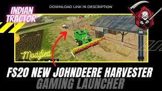 FARMING SIMULATOR 20 NEW MODIFIED JOHNDEERE HARVESTER MOD || FS20 INDIAN MOD MAP DOWNLOAD APK