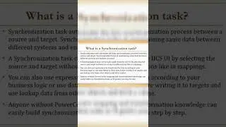 Synchronization task || IICS interview questions 