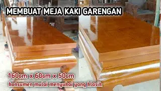 tehnik membuat meja kaki garengan#tukangkayu #mejagarengan