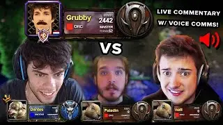 GRUBBY 1v3 vs Variety Streamers! Casting + Voice Comms (PART 1) ft. Dantes, Natt & Paladin