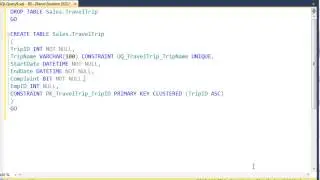 SQL 2012 Creating Tables With Constraints Lab 1.5