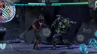 Injustice 2 Mobile Tier 7 Brainiac Phase 1 Predator Batman 7.9 Million Damage