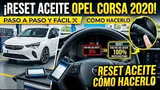 Opel Corsa 2020 oil reset