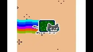 Nyan Cat! but it's vocoded into electronic sounds.