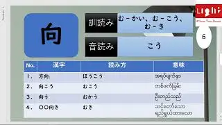 N3 Kanji Lecture Video Week1 Day1