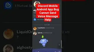 Discord Mobile Android App Bug Cannot Send Voice Message Help 