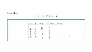 Logic Example: Negating a Conditional Statement