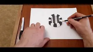 Как нарисовать 3d рисунок карандашом...
