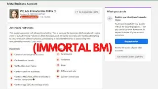 Immortal BM : Facebook Restricted Business Manager Can Run Ads