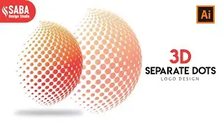 How to Design Separate Dots 3D Logo in Adobe Illustrator | Saba Design Studio
