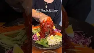 POV: WHEN THE $1000 SPICY NOODLES ARE TOO SMALL... #shorts #viral #mukbang