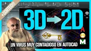 😷pasar plano de 3D a 2D AutoCad 😷 Comando Flatten para aplanar lineas y llevar a cota cero (z=0)