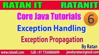 Core Java || Exception Handling || video-6 || Exception Propagation  || By Ratan Sir