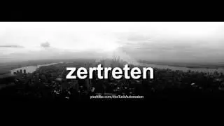 How to pronounce zertreten in German