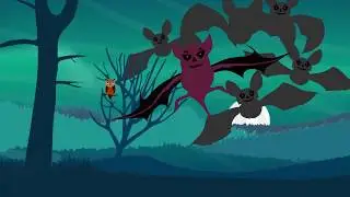 Owl and Bat at night -  cartoon animator 4