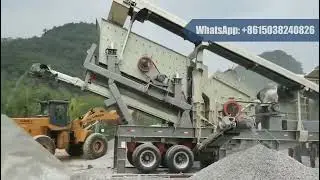 Combined mobile crushing and screening station
