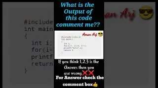 What is the Output of this Code 🤔||Aman Arj ||#shorts #coding #codinglife